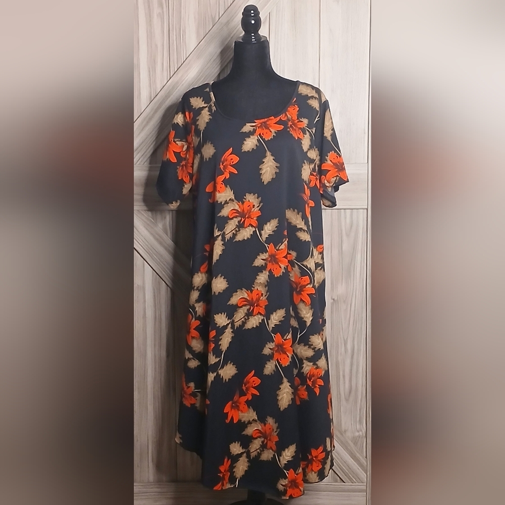 Bikni House Floral Print Women's Lounge/Beach/Pool Dress. One Size.